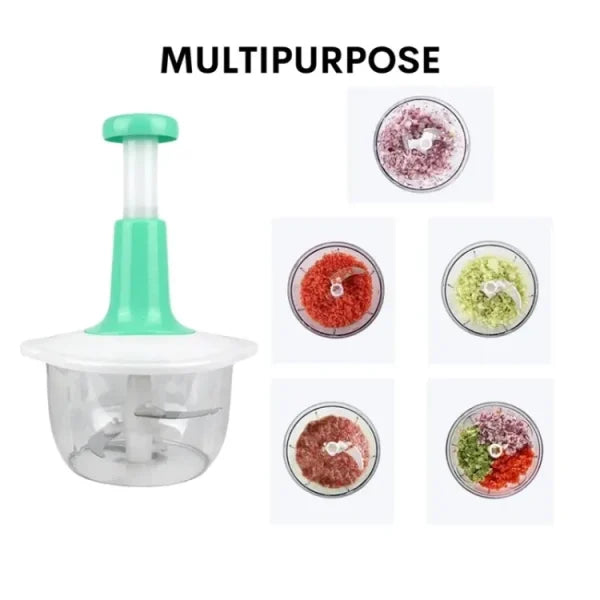 Manual Hand Push Chopper/multifunctional Hand Pat Chopper And Mixer/press Cutter Vegetable Meat Grinder 1.5 Liter